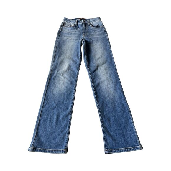 Judy Blue Straight Fit Jeans Women's 1/25 Blue Stretch Faded Denim - Picture 1 of 5